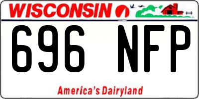 WI license plate 696NFP