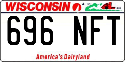 WI license plate 696NFT