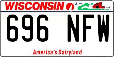 WI license plate 696NFW