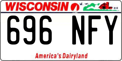 WI license plate 696NFY