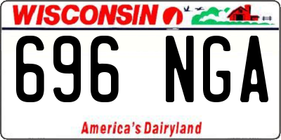 WI license plate 696NGA