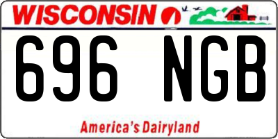 WI license plate 696NGB