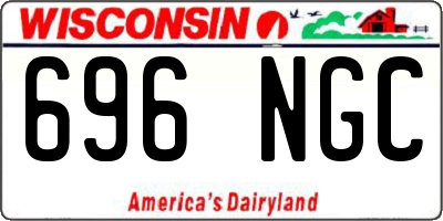 WI license plate 696NGC
