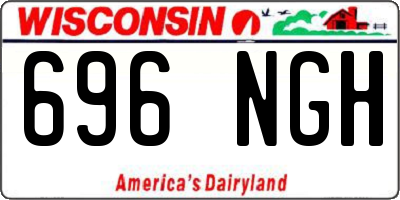 WI license plate 696NGH