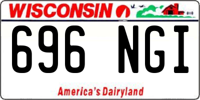 WI license plate 696NGI