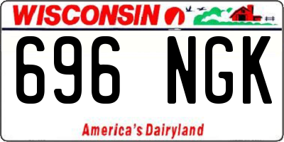 WI license plate 696NGK