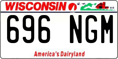 WI license plate 696NGM
