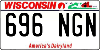 WI license plate 696NGN