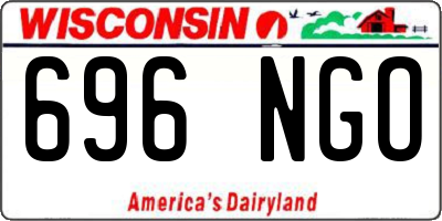 WI license plate 696NGO