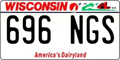 WI license plate 696NGS