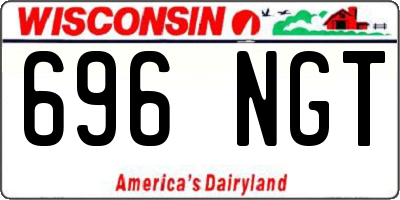 WI license plate 696NGT