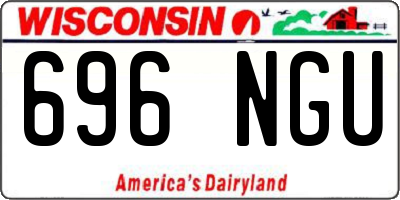 WI license plate 696NGU