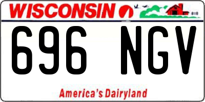 WI license plate 696NGV