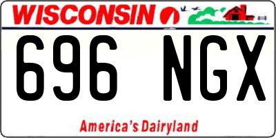 WI license plate 696NGX