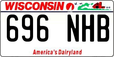WI license plate 696NHB