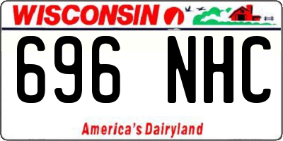 WI license plate 696NHC