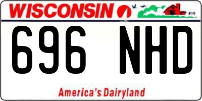WI license plate 696NHD