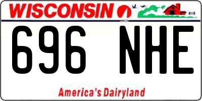 WI license plate 696NHE