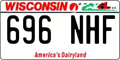 WI license plate 696NHF