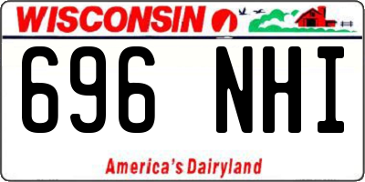 WI license plate 696NHI