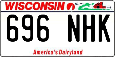 WI license plate 696NHK