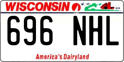 WI license plate 696NHL