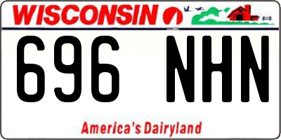 WI license plate 696NHN
