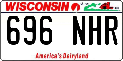 WI license plate 696NHR