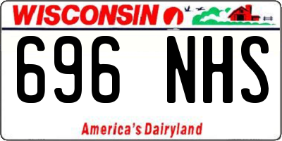 WI license plate 696NHS
