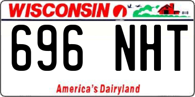 WI license plate 696NHT
