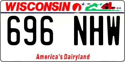 WI license plate 696NHW