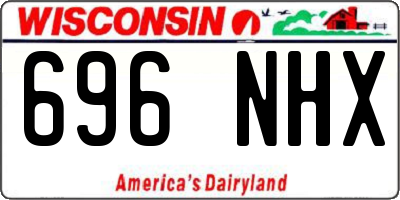 WI license plate 696NHX