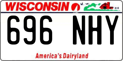 WI license plate 696NHY