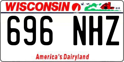WI license plate 696NHZ