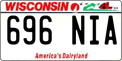 WI license plate 696NIA
