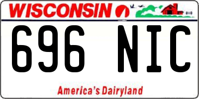 WI license plate 696NIC
