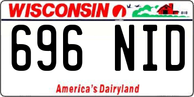 WI license plate 696NID