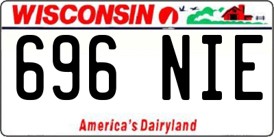 WI license plate 696NIE