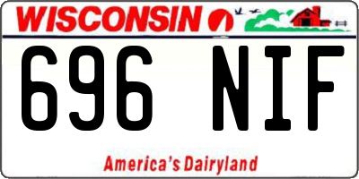 WI license plate 696NIF