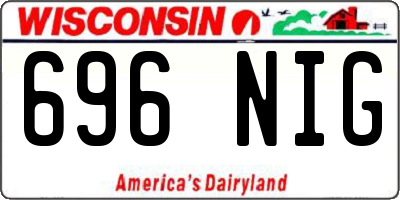 WI license plate 696NIG