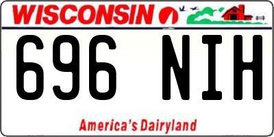 WI license plate 696NIH
