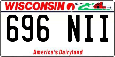 WI license plate 696NII