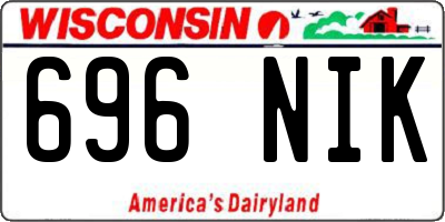 WI license plate 696NIK