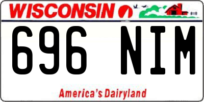 WI license plate 696NIM