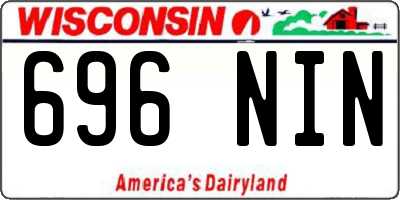 WI license plate 696NIN
