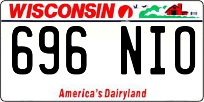 WI license plate 696NIO