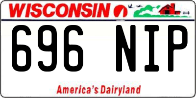WI license plate 696NIP