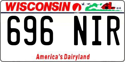 WI license plate 696NIR