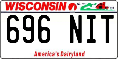 WI license plate 696NIT