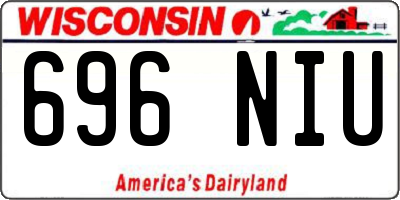 WI license plate 696NIU